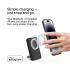 Belkin BoostCharge Wireless Power Bank 5000mAh MagSafe Charger 7.5W, Built-in Pop-up Kickstand - iPhone 17, Air, Pro, Pro Max, AirPods, Apple Watch, Google Pixel 10, etc. - Black